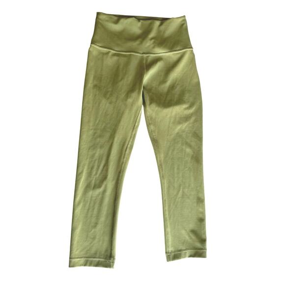 Lululemon Wunder Train High-Rise Crop 21" Bronze Green Size 6 Activewear - Picture 3 of 11